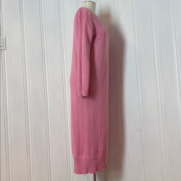 ZARA Soft Pink Cotton Knit Maxi Dress – Effortless Spring Staple (Size S) - Picture 2 of 7